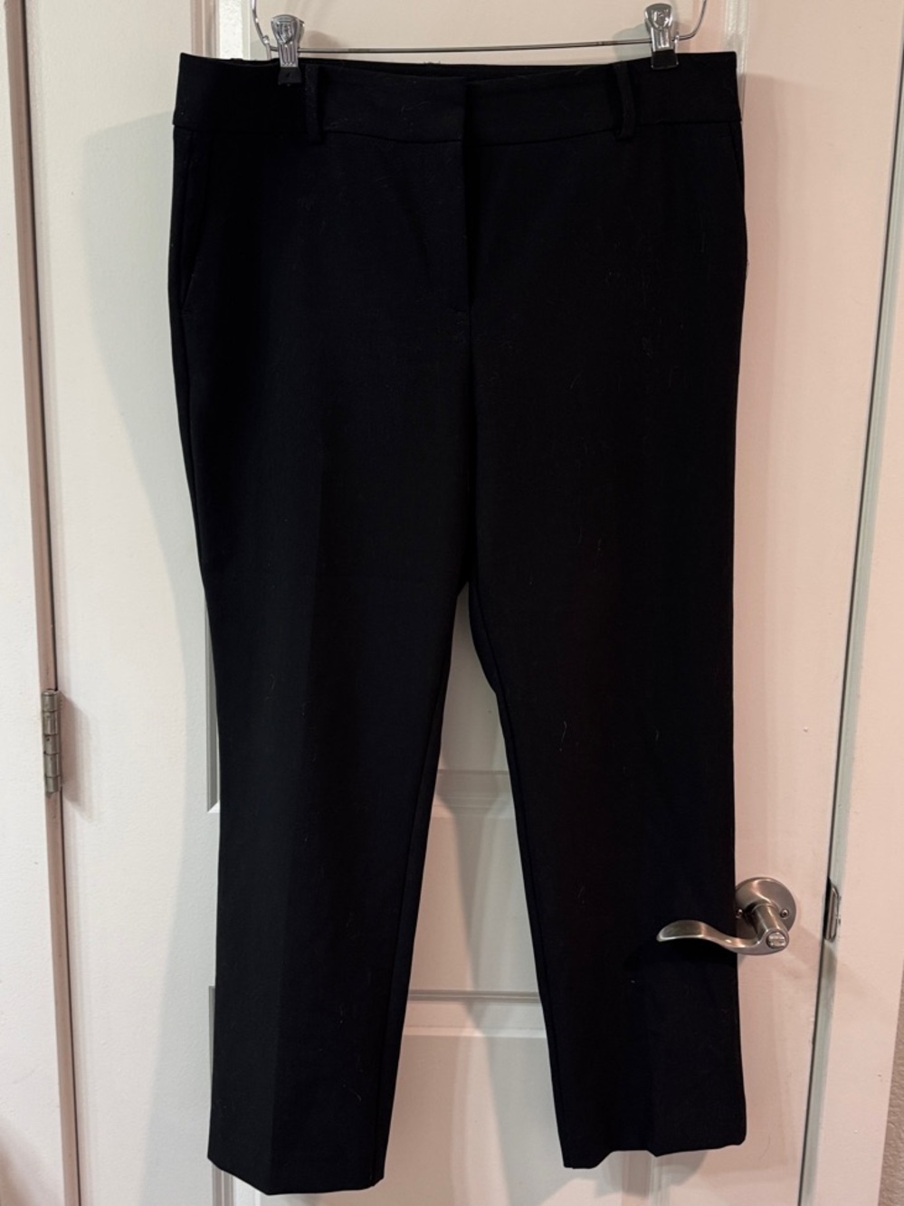 Ann Taylor Factory Black Straight-Leg Dress Pants